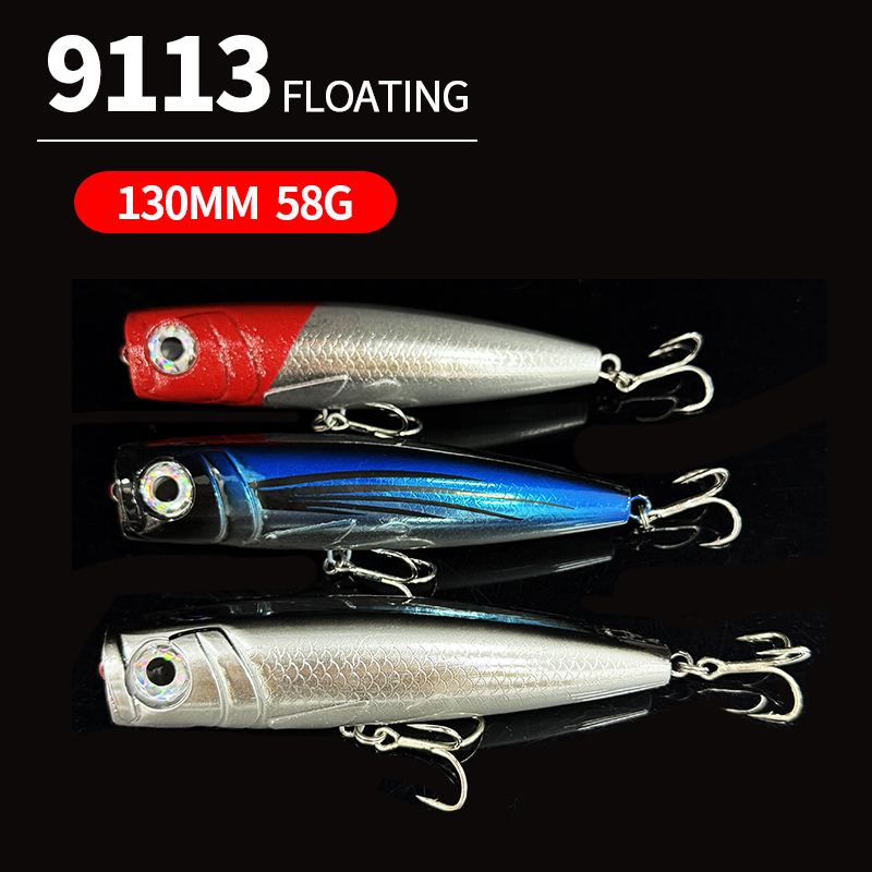 130mm 58g grande popper iscas  - Fishing Lure Jerkbait avaliação e preço