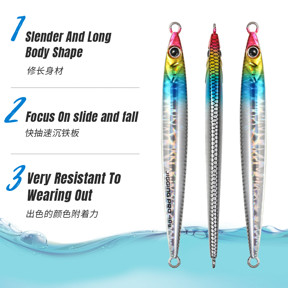 JIGGING PRO 40g 60g Slide Stic - Fishing Lure Buzzbait avaliação e preço