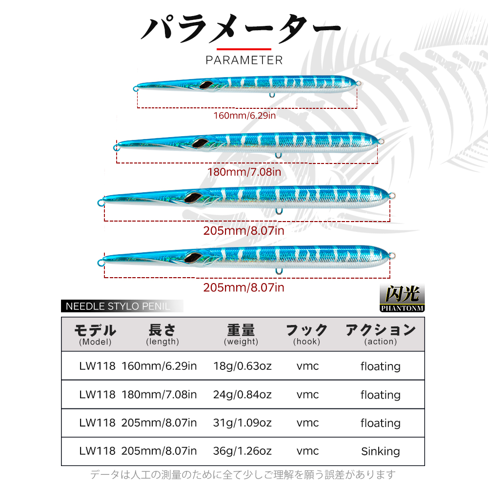 Hunthouse Stylo 160/180/205mm  - Fishing Lure Spoon avaliação e preço