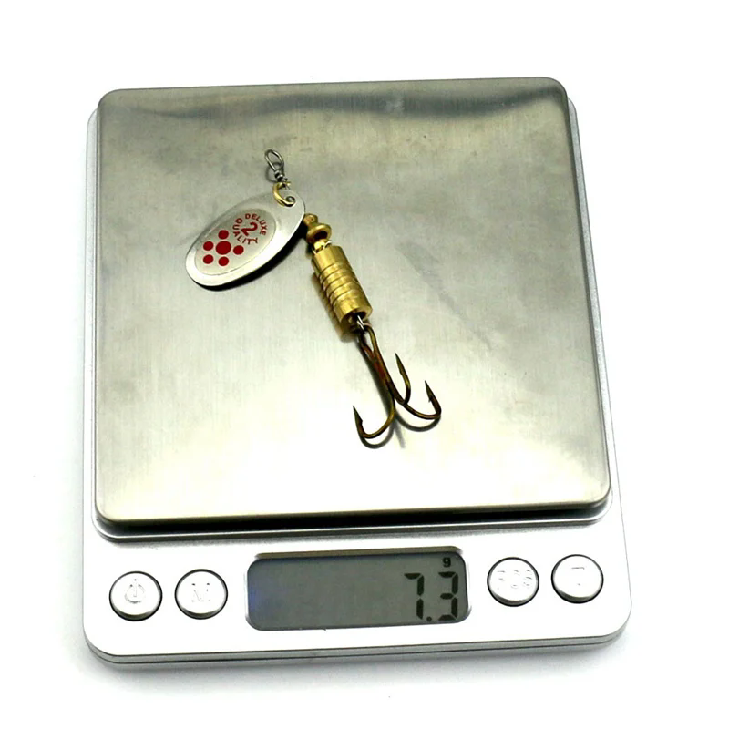 1 pçs chapeamento de metal spi - Fishing Lure Spinner avaliação e preço