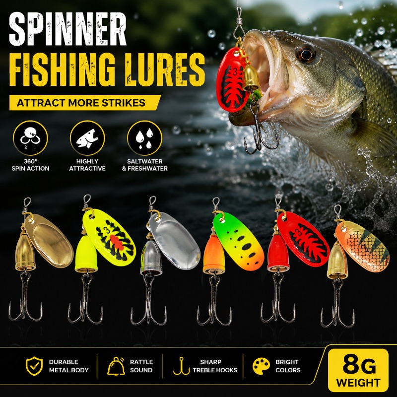Isca Giratória de Pesca 8g com - Fishing Lure Blade Bait avaliação e preço
